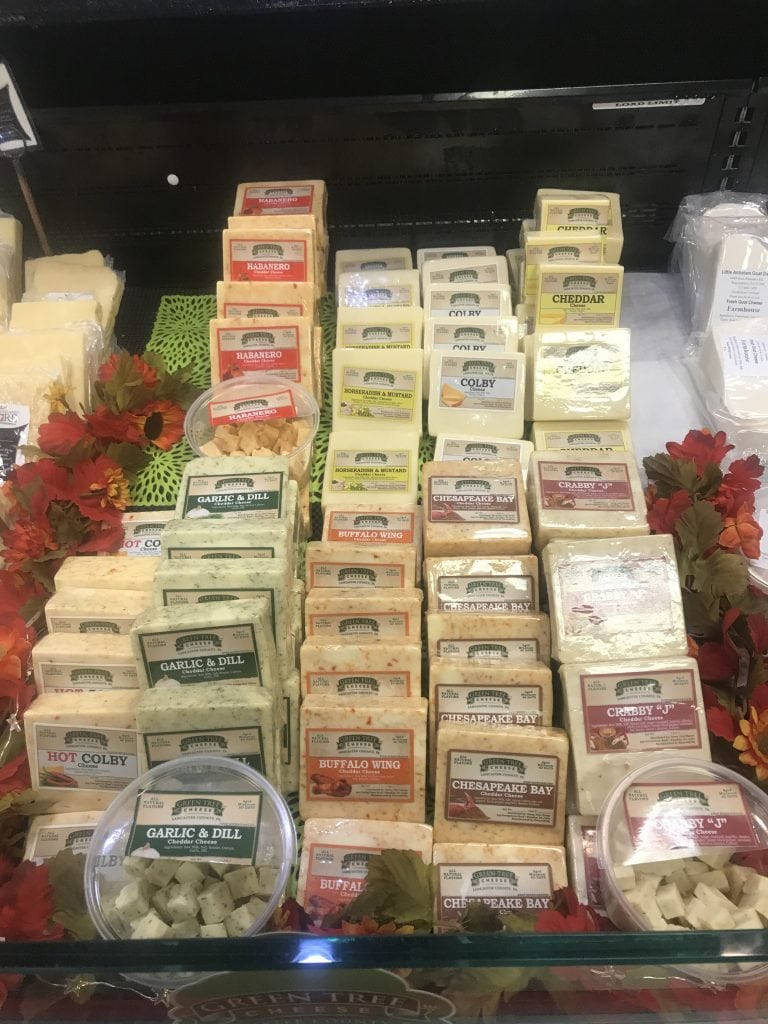 various blocks of cheese